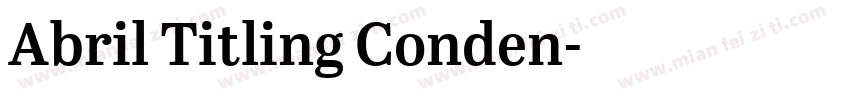 Abril Titling Conden字体转换